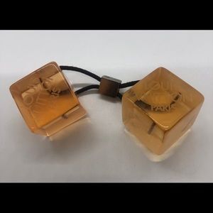 Louis Vuitton Orange Resin Transparent Hair Cubes